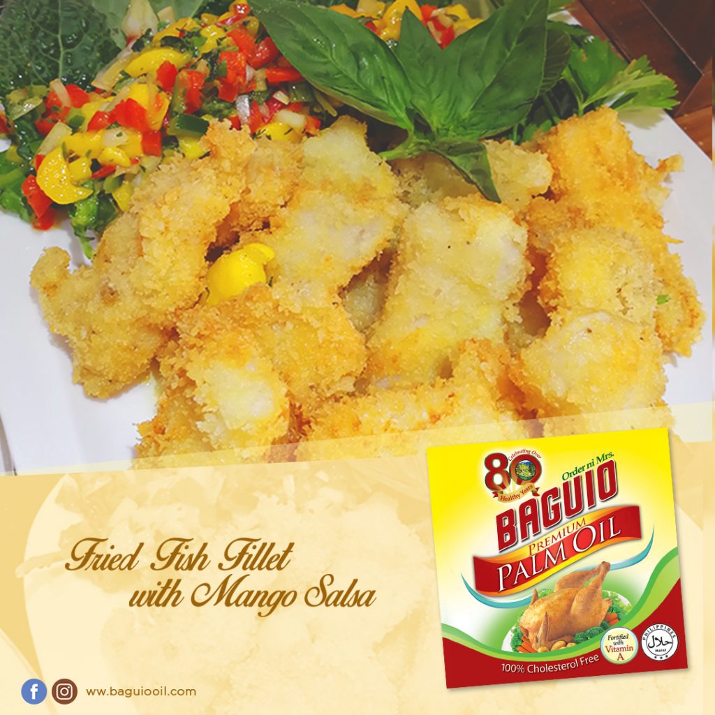 Fried Fish Fillet with Mango Salsa