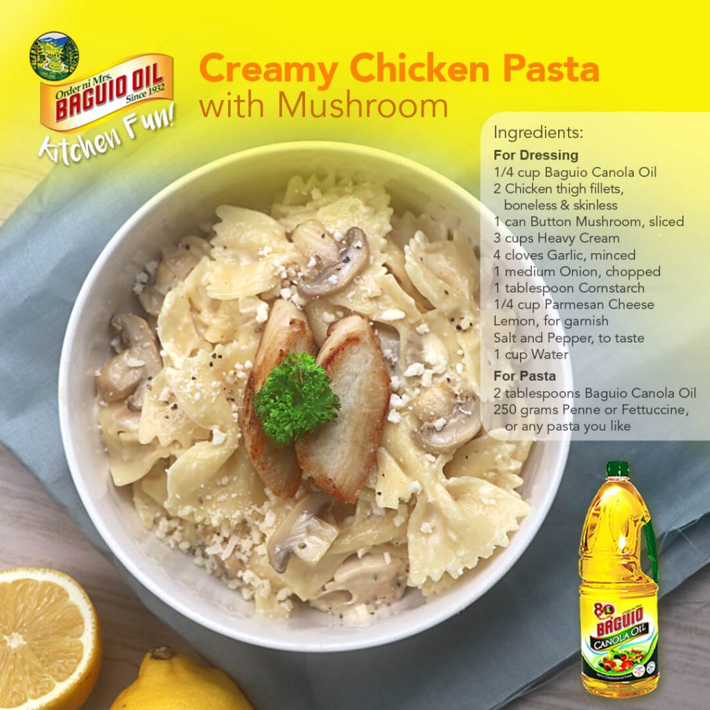 Creamy Chicken Pasta with Mushroom